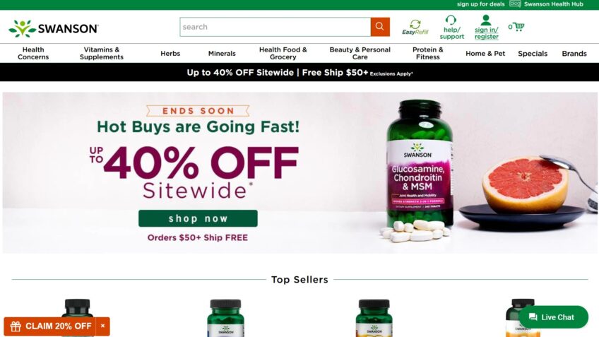 Swanson Vitamins Website 848x477 