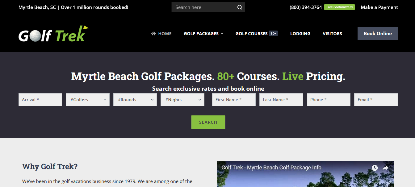 golf trek payment portal