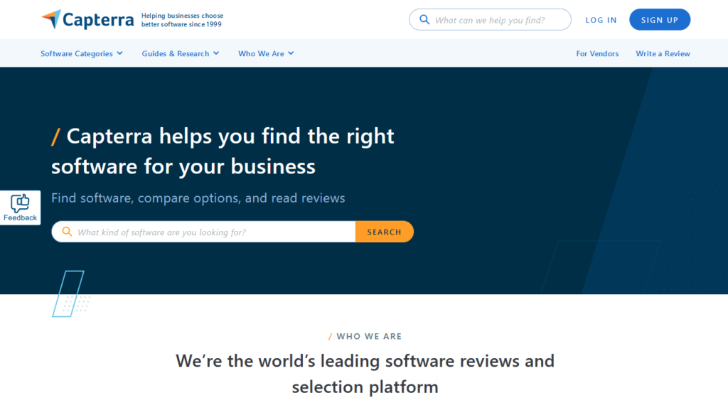 capterra business and customer review site