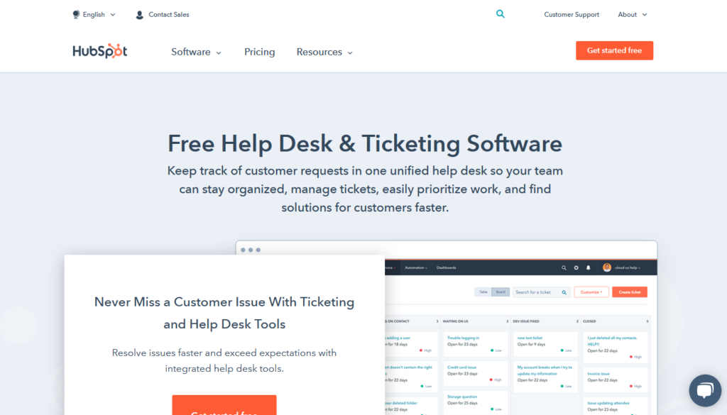 hubspot-review-free-help-desk-software