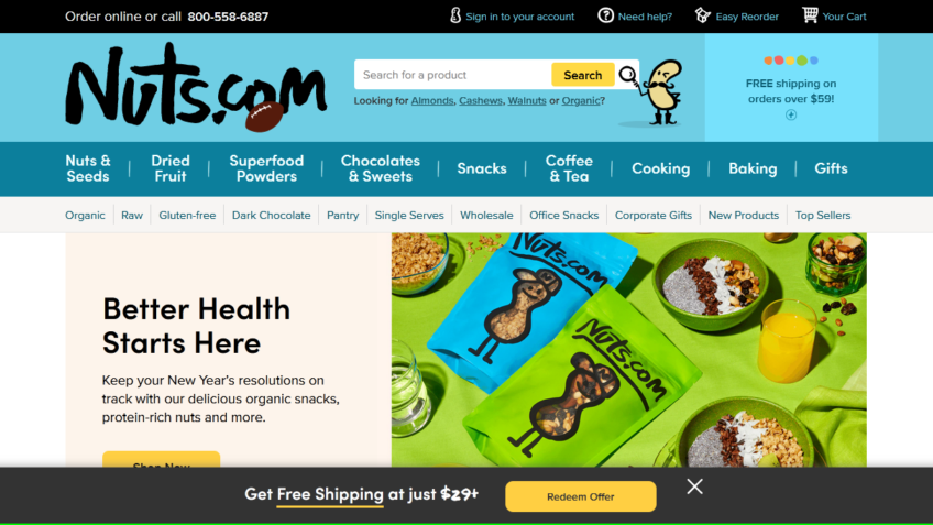 Nuts.com reviews