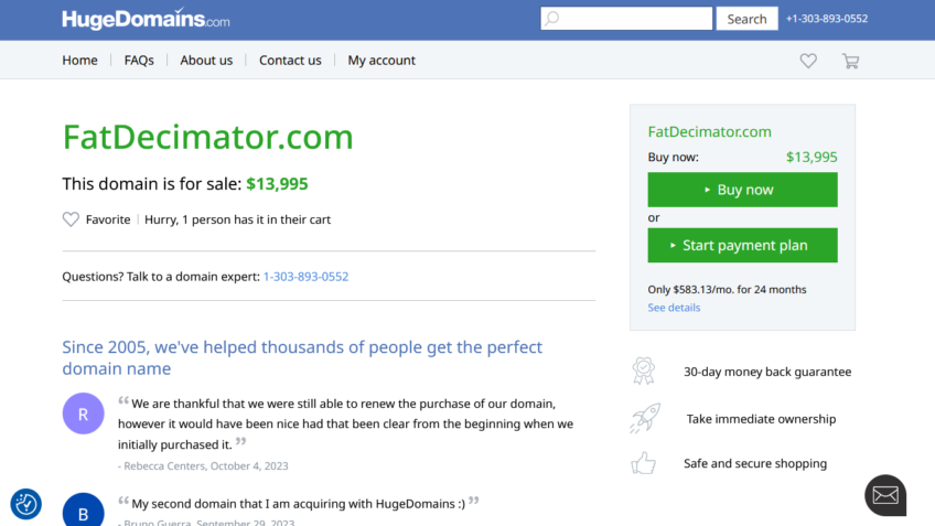 HugeDomains Review - Collect & Read Reviews Free